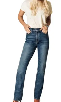 Imogene + Willie Sophie Jeans High Rise Retro Cut Straight Leg Denim Bedford 24