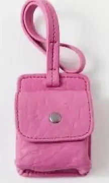 Free People Street Sounds Leather Pod Clip in Party Punch Pink NWT