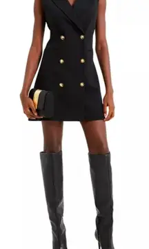 Black Sleeveless tux Dress