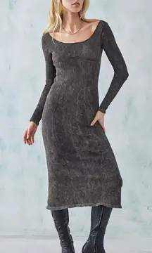 BDG Kallie Acid Wash‎ Ribbed Sweater Dress Small Midi