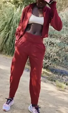 #87 NWT Free People Never Better Structured Sweatpants in Crimson