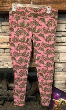 BCG‎ leggings - pink - tropical design