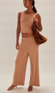 Free People Free-Est Feels good pant set- Latte NWT small