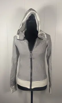 Lululemon Bliss Break Hoodie size 2 French Terry Stretch Yoga Gym Lounge **