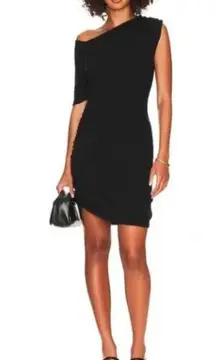 NWT LNA Clothing Zuki Rib Dress in Black Size Large
