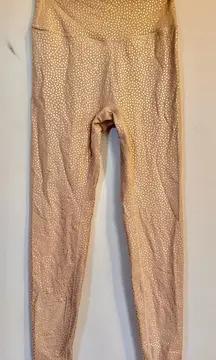 BuffBunny Cream Leggings with Gold Dots