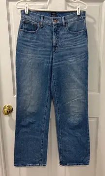 J. Crew Women’s Full Length Wide Leg Jeans Size 27 Medium Wash Stretch Preppy