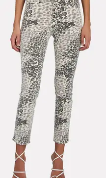 Mother The Mid Rise Dazzler Ankle Jean Size 29 Leopard