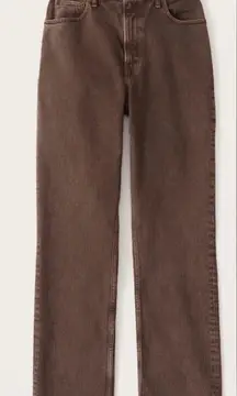 Abercrombie & Fitch the 90’s straight ultra high rise denim curve love 26/2R