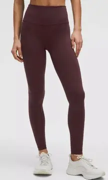 Wunder Train High-Rise Tight 28" Goodnight Plum Size 6 NWT