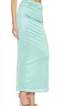 Superdown Joana Maxi Skirt Set in Teal XXS