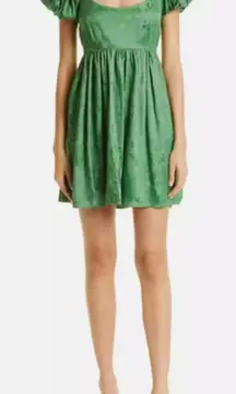 byTiMo Floral‎ Jacquard Babydoll Mini Dress Emerald Green Size XXL NWOT