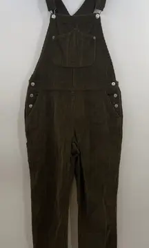 Old Navy Slouchy Straight Button-Fly Corduroy Workwear Overalls size 4 arboretum