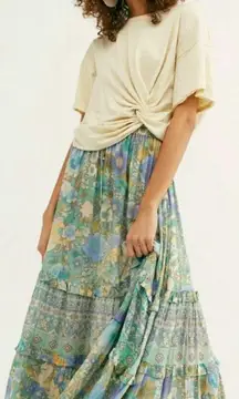 Spell free people exclusive turquoise amethyst skirt