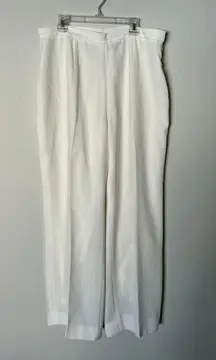 Size 12P  White Straight Leg Trousers