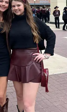 Maroon Skort