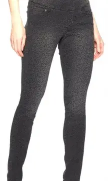 Jag Jeans Gray & Black Leopard Print High Rise Skinny Jeans (16)