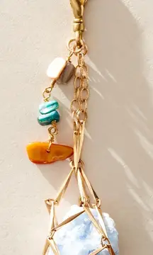 Free People‎ X Ariana Ost Coastal Bikini Charm Keychain Crystal Blue Calcite