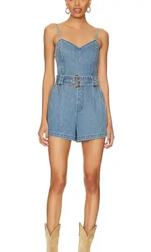 Show Me Your Mumu Denim Romper