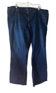 Old Navy Mid-Rise Kicker Bootcut Dark Wash Blue Jeans Size 24