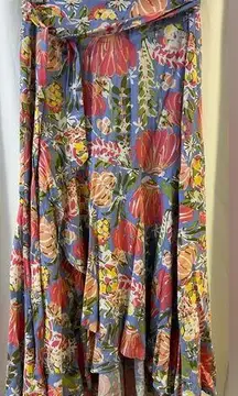 Matilda Jane Day Dreaming Floral Faux Wrap Maxi‎ Skirt Tie Waist Size Medium