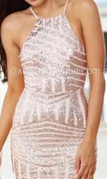 Rose gold sparkly dress