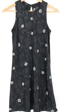Vintage All That Jazz‎ Black Floral Dress Whimsigoth Grunge Party 90s Size 7/8