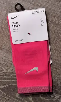 Nike Spark Pink Running Compression Socks Size 9.5-11