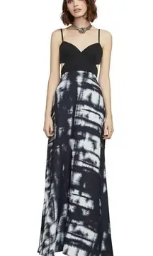 💕BCBGMAXAZRIA Bralette Cutout Tie-Dye Maxi Dress