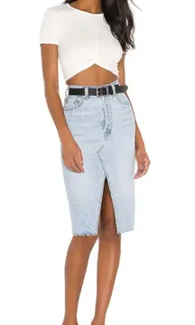 High Rise Midi Skirt