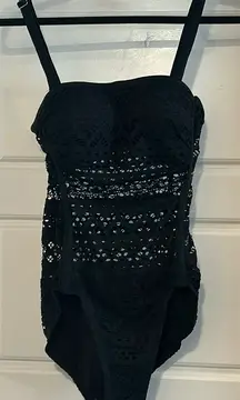 All-Black Sequin Bathing Suit | One-Piece | Size Small | Glamorous Swimwear