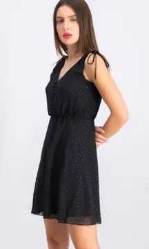 Gal Meets Glam Elora Sparkle Swiss Dot Midi Dress