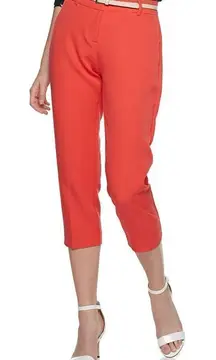 NWT Apt. 9 Modern Fit Straight-Leg Capris Cropped Sunkissed Coral Size‎ 4