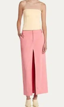 SIR. THE LABEL woven midi skirt GIACOMO SPLIT SKIRT IN PINK size 3 / us L