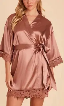 Birdy Grey claudine lace robe in desert grey bridesmaid bachelorette‎ size large