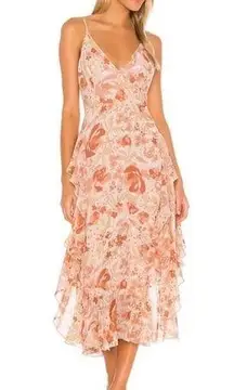 Ruffled Chiffon Asymmetrical-hem
Floral Midi Cocktail Dress