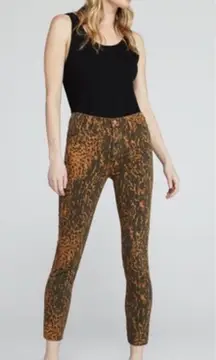 J Brand Alana High Rise  Crop Animal Print Jeans