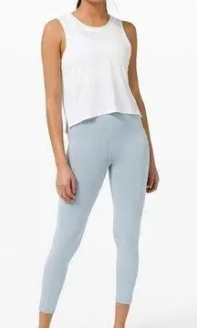 Lululemon Invigorate High Rise Tights Leggings 25” With Pockets Chambray Size 2