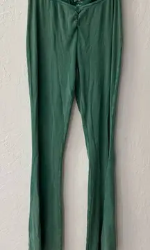 PACSUN PAC Ribbed Faded Acid Wash Green twisted low rise ribbed flare legging