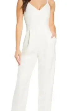 French Connection Anana Whisper Jumpsuit Women's 6 Off White Sleeveless Ankle