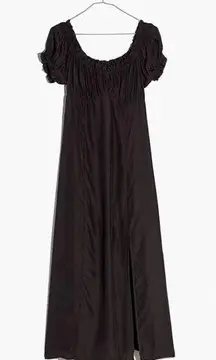 Natalie Martin Charlotte Silk Maxi Dress in Black Size S