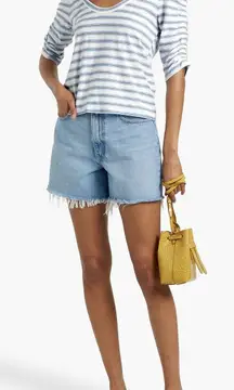 Veronica Beard Netto Striped Pima Cotton Jersey Tee in Stripe Size Medium