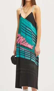 Palm angels Miami track straps midi dress