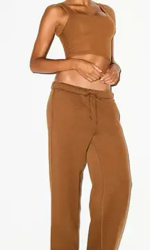 SKIMS Cotton Fleece Straight-Leg Pants XS