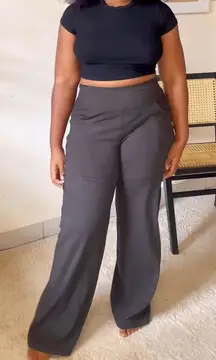 ESOFT Wide Leg Pants High-Waisted Yoga Work Dress Pants Pockets 2X NWOT