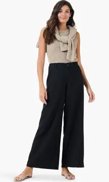 NIC + ZOE 31"‎ RUMBA LINEN WIDE LEG TROUSER NWT SIZE 14