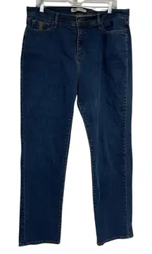 Levi’s Perfectly Slimming 512 Straight Leg Medium Wash Jeans Womens 33 Blue