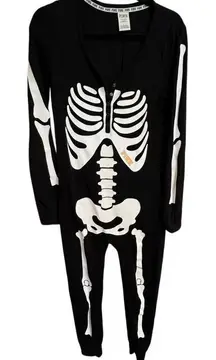 PINK VS RARE Skeleton Bad & Boos-y Black Orange Halloween Romper Large