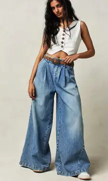 Free People Equinox Denim Trousers