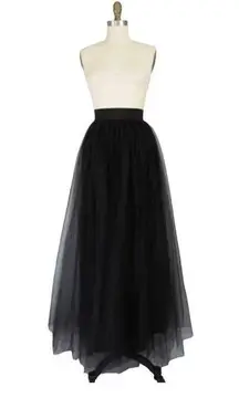 Gunne Sax Vintage Tulle Maxi Skirt Size 10 Black